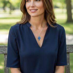 Indio Jewelry Millefiori Glass Cross Pendant Necklace Silver Box Chain # 233